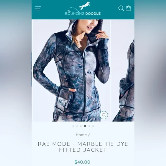 Rae Mode Marble Tie Dye Fitted Jacket Hoodie 2XL NWOT Athletic Zip - Picture 4 of 11